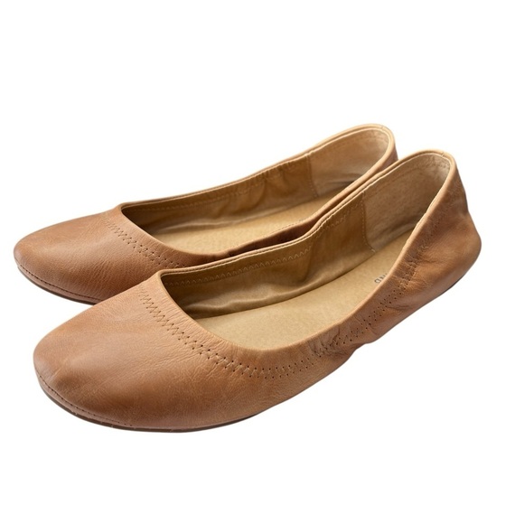 Lucky Brand Emmie Ballet Flats Tan Nude Women Shoe Size 9.5 Buttery Soft Leather - Picture 1 of 12